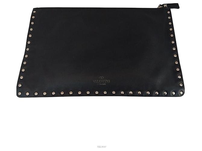 Valentino Clutch Rockstud Nero - vista 3