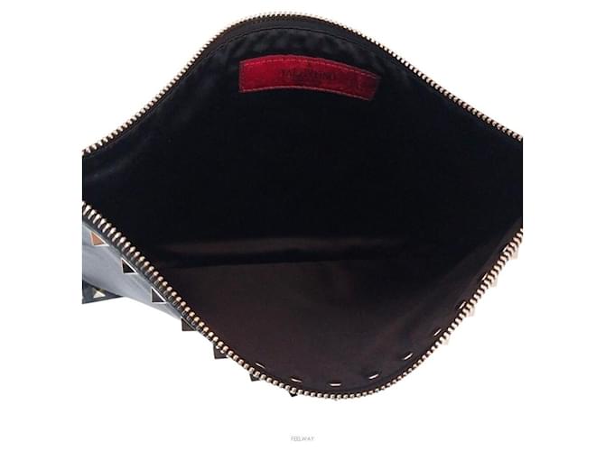 Valentino Clutch Rockstud Nero - vista 4