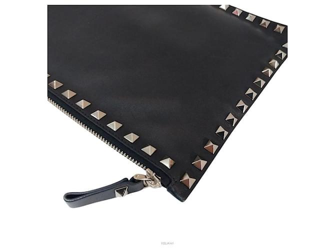 Valentino Clutch Rockstud Nero - vista 5