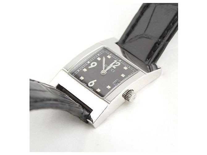 Gucci Orologio al quarzo con cinturino in acciaio nero Wany - vista 5
