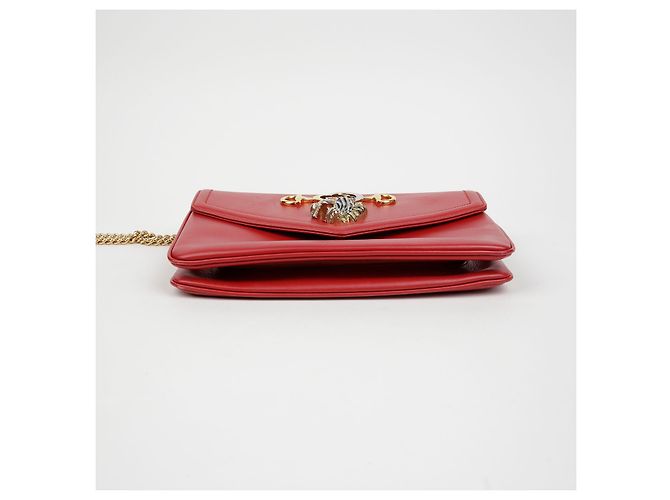 Gucci Borsa a tracolla media testa di tigre Rosso - vista 11
