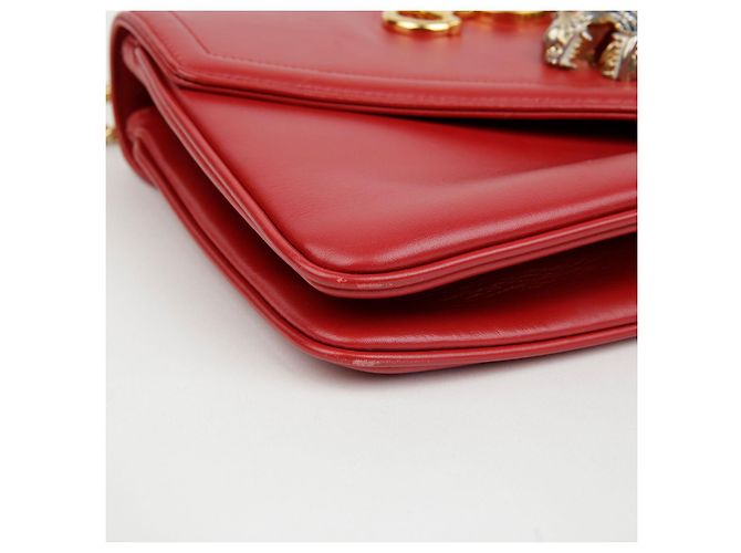 Gucci Borsa a tracolla media testa di tigre Rosso - vista 12