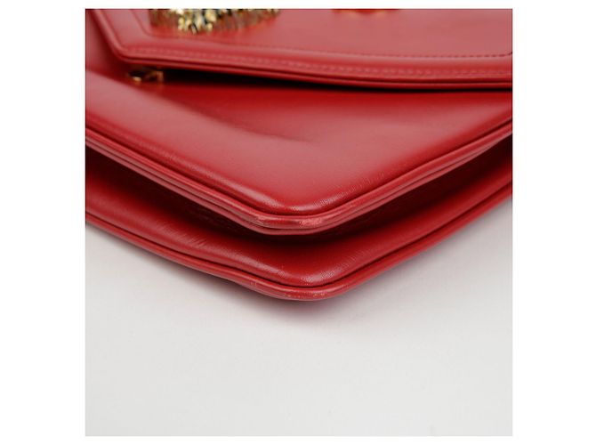 Gucci Borsa a tracolla media testa di tigre Rosso - vista 13