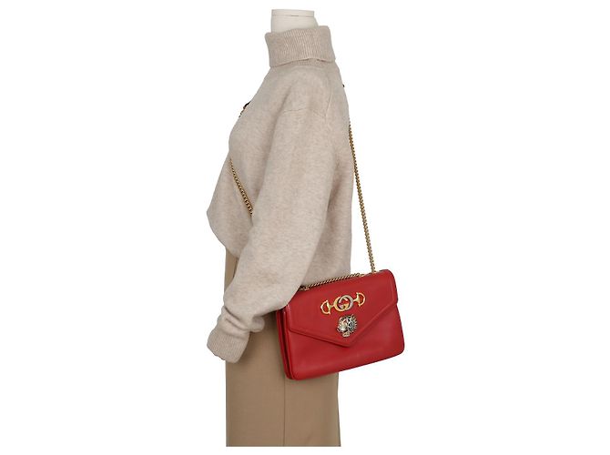 Gucci Borsa a tracolla media testa di tigre Rosso - vista 22