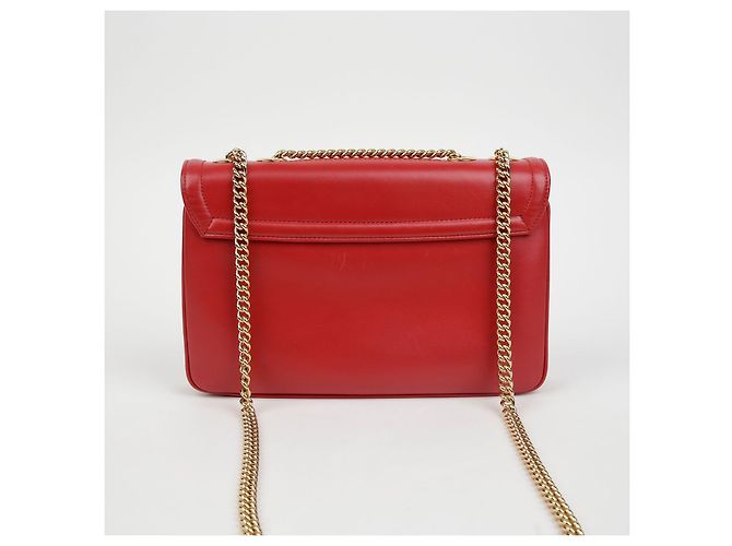 Gucci Borsa a tracolla media testa di tigre Rosso - vista 5