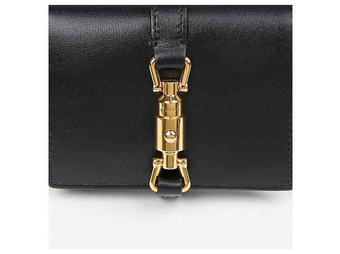 Gucci Portafoglio Portacarte Jackie Nero - vista 3