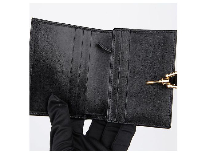 Gucci Portafoglio Portacarte Jackie Nero - vista 7