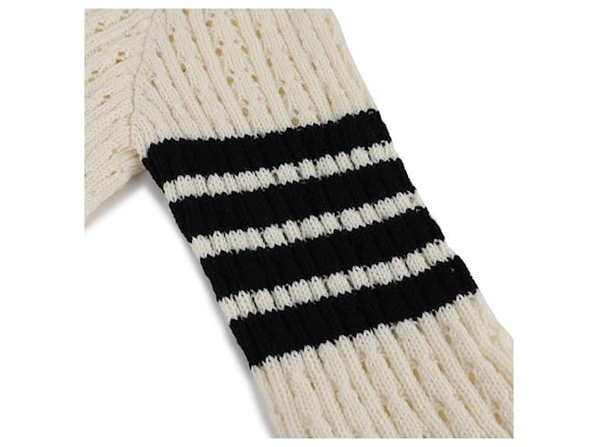 Thom Browne Woll-Punktmuster-Pullover für Frauen Weiß - Ansicht 7