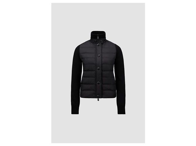Moncler Gepolsterter Wollcardigan Grenoble Schwarz - Ansicht 4