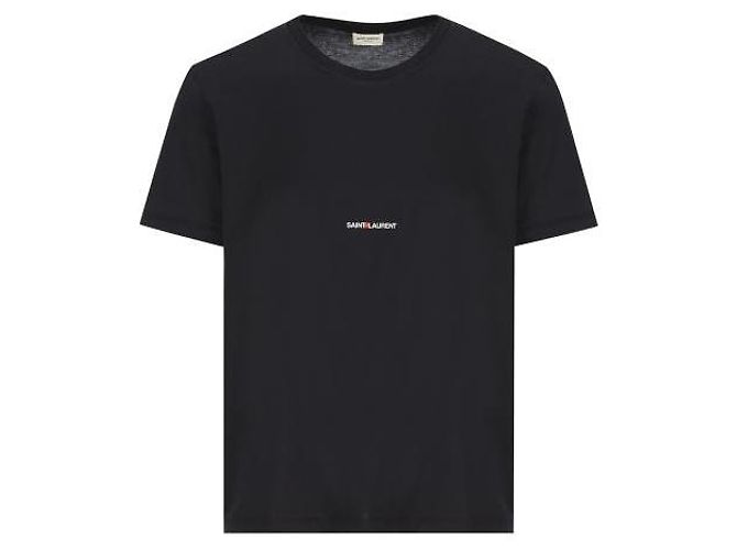 Saint Laurent T-Shirt mit kurzen Ärmeln und Logo Schwarz - Ansicht 4