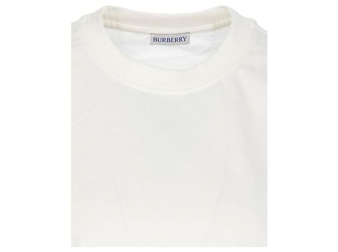 Burberry Camiseta de algodón de manga corta Check Label Blanco - vista 7