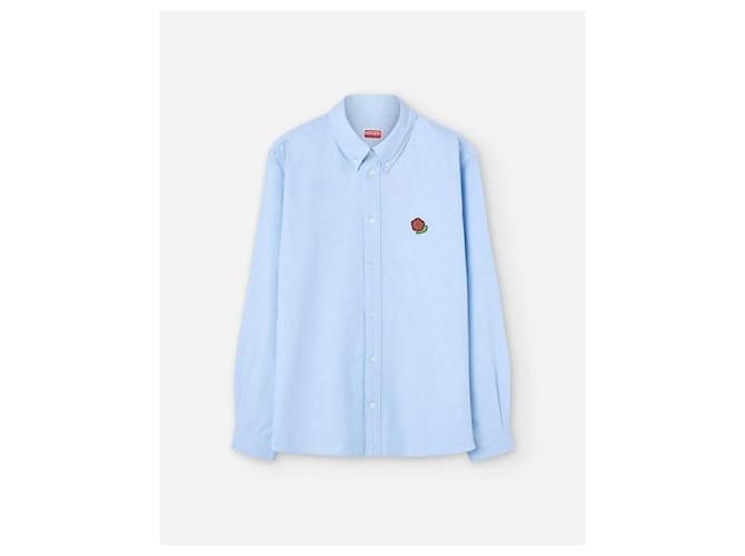 Kenzo Camicia Oxford Pop Blu - vista 4