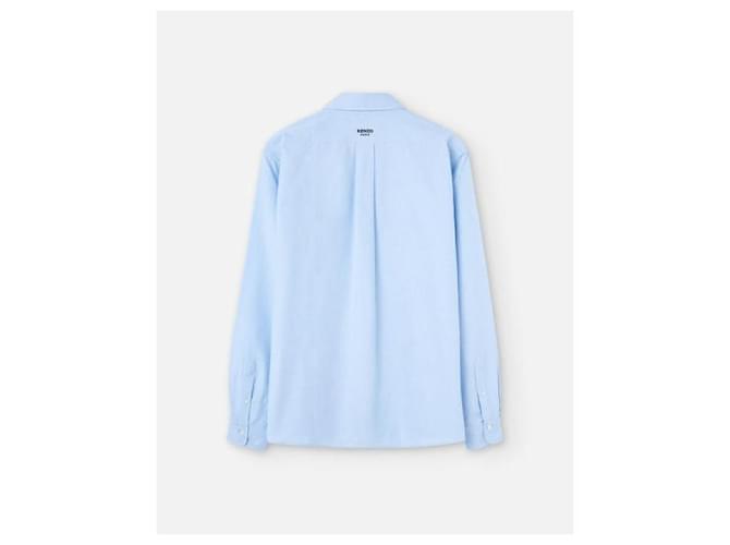 Kenzo Camicia Oxford Pop Blu - vista 5