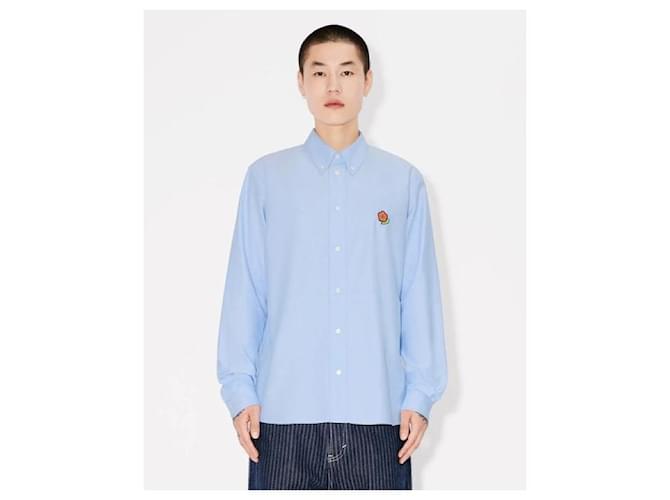 Kenzo Camicia Oxford Pop Blu - vista 6