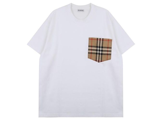 Burberry Camiseta de algodón con bolsillo Blanco - vista 3
