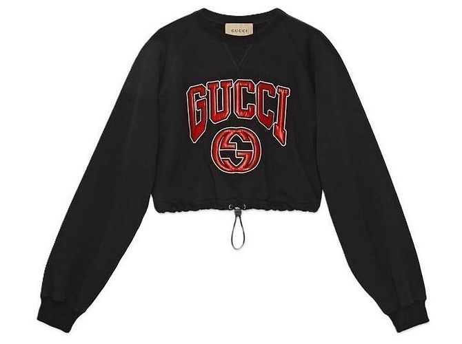 Gucci Sudadera de jersey bordada Negro - vista 4