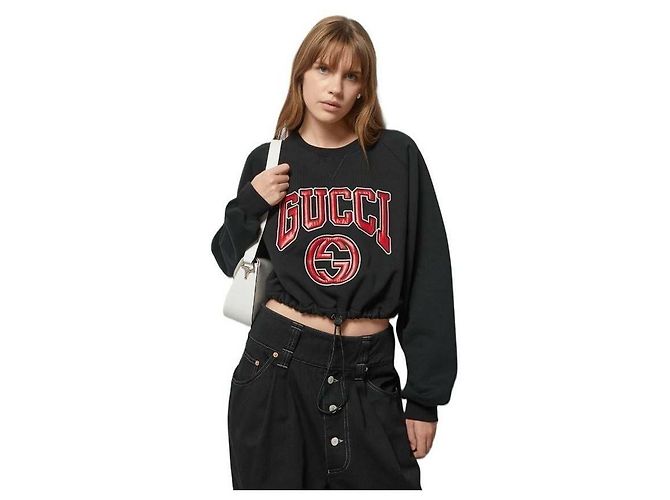 Gucci Sudadera de jersey bordada Negro - vista 5