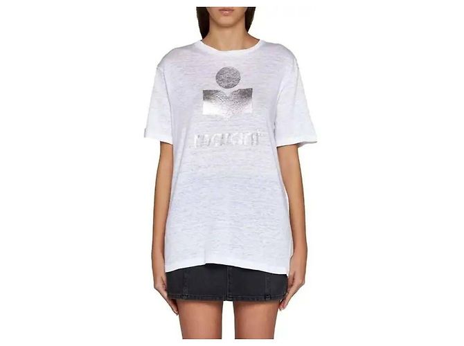 Isabel Marant Leinen T-Shirt mit kurzen Ärmeln - Ansicht 5
