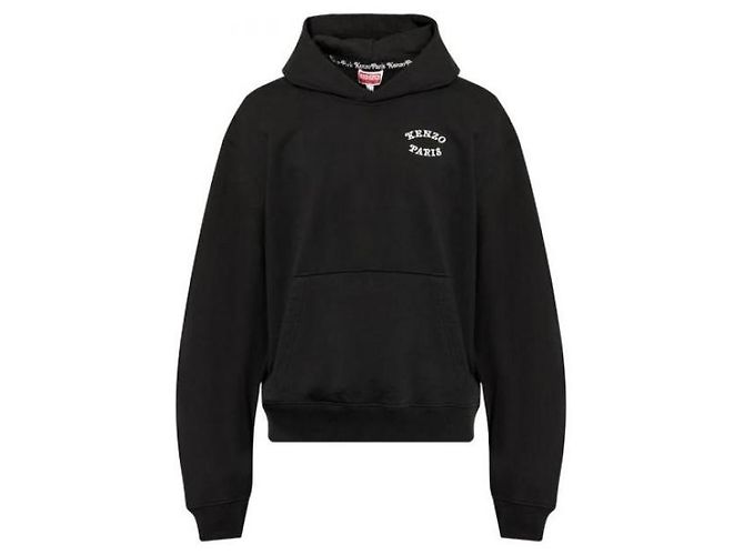 Kenzo Baumwollbestickter Hoodie Schwarz - Ansicht 4