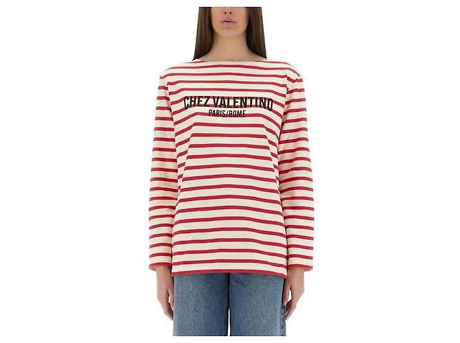 Valentino She Gestreiftes T-Shirt - Ansicht 4