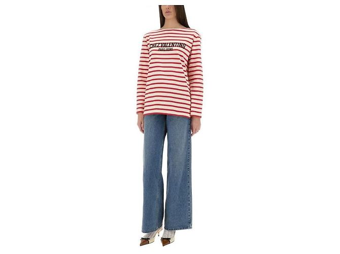 Valentino She Gestreiftes T-Shirt - Ansicht 5