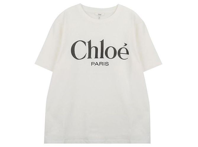 Chloé Camiseta de logo oversized de jersey de algodón - vista 3