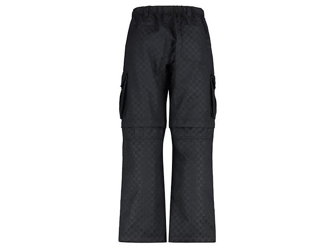 Gucci Pantaloni cargo in jacquard GG totale Nero - vista 5