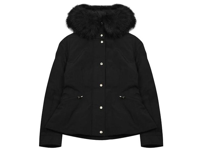 Moncler Giacca corta con cappuccio Bron Down Nero - vista 3