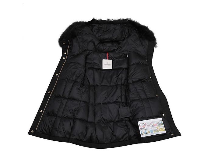 Moncler Giacca corta con cappuccio Bron Down Nero - vista 5