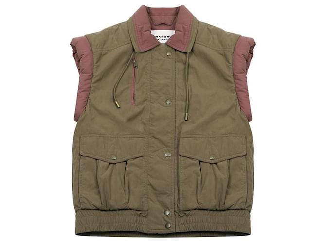 Isabel Marant Button Drawstring Jacket Brown - view 5