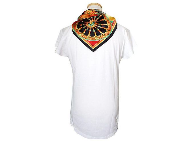 Dolce & Gabbana T-Shirt mit Seidenschal-Print Weiß - Ansicht 2
