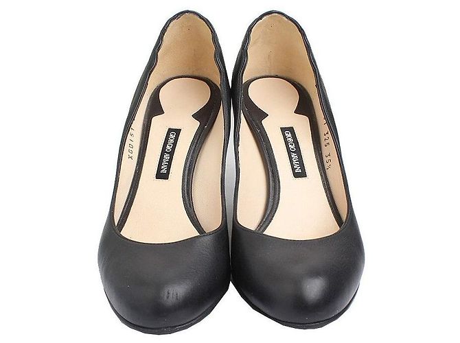Décolleté neri con tacco degradé Armani Nero - vista 2