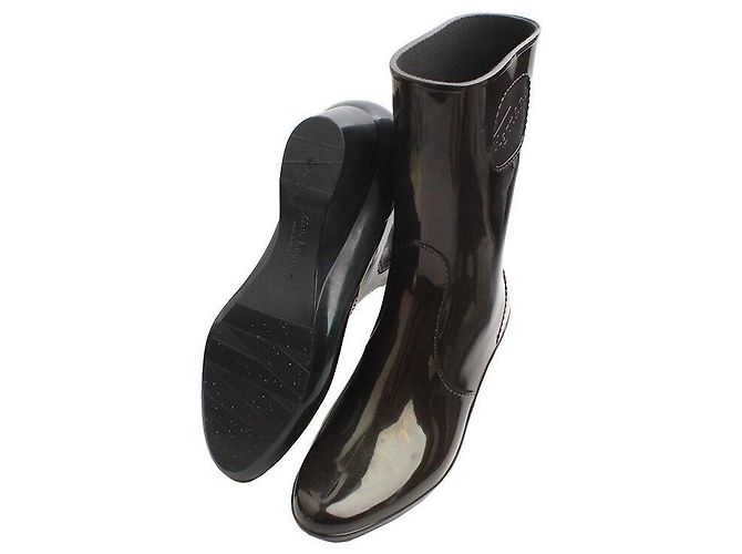 Salvatore Ferragamo Botas de lluvia marrón oscuro Castaño - vista 3