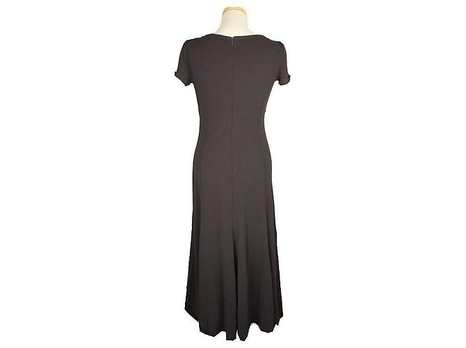 Vestido Frill Marrón Armani Collezioni Castaño - vista 2
