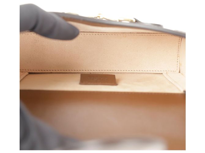 Gucci Borsa a spalla mini Horsebit Marrone - vista 10