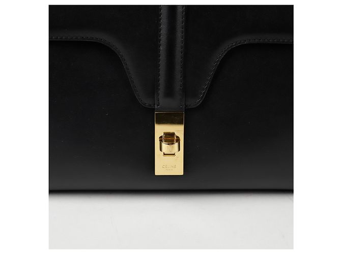 Céline Weiche Schulter-Crossbody-Tasche Schwarz - Ansicht 2