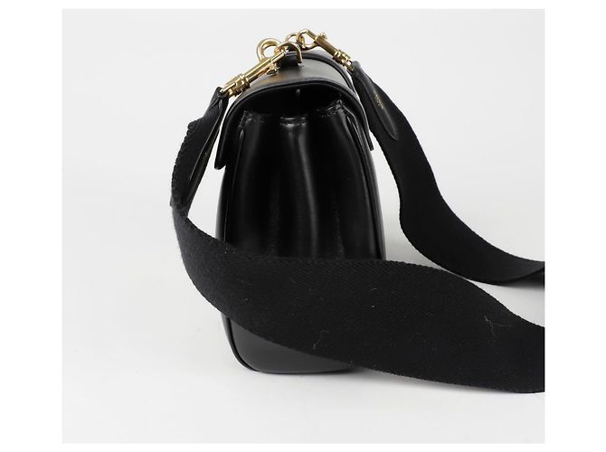 Céline Weiche Schulter-Crossbody-Tasche Schwarz - Ansicht 3