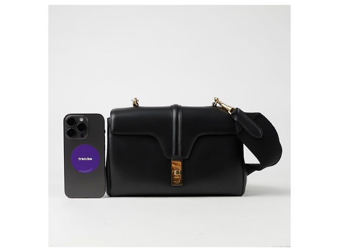 Céline Weiche Schulter-Crossbody-Tasche Schwarz - Ansicht 7