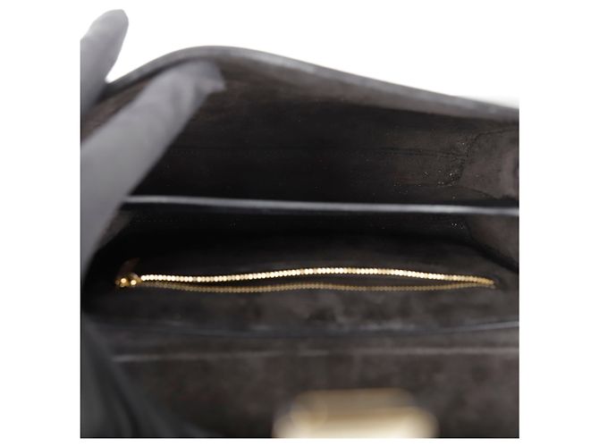 Céline Weiche Schulter-Crossbody-Tasche Schwarz - Ansicht 9