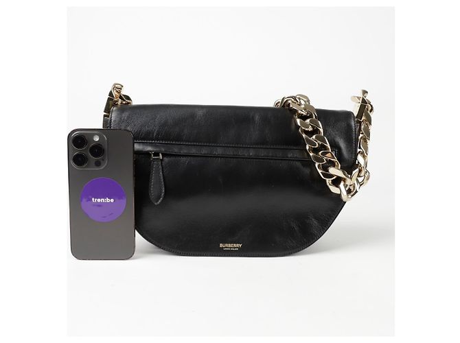 Burberry Bolso cruzado de cadena mediano Olimpia Negro - vista 7