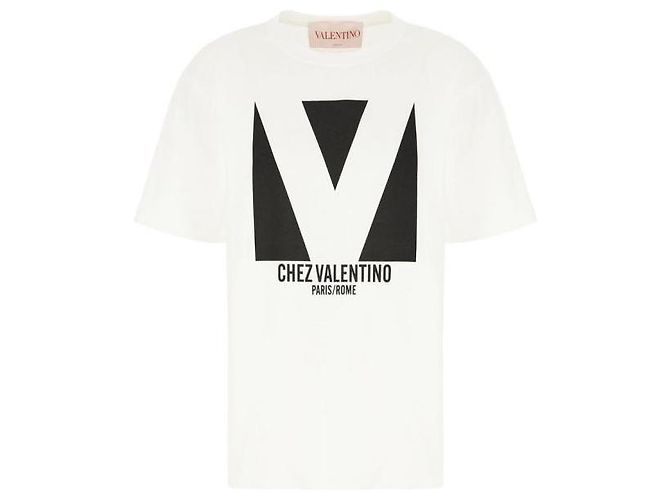 Valentino Camiseta de algodón jersey estampada Blanco - vista 4