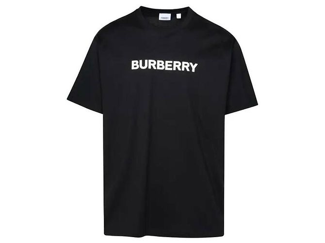 Burberry Logo Baumwoll-T-Shirt mit kurzen Ärmeln Schwarz - Ansicht 4