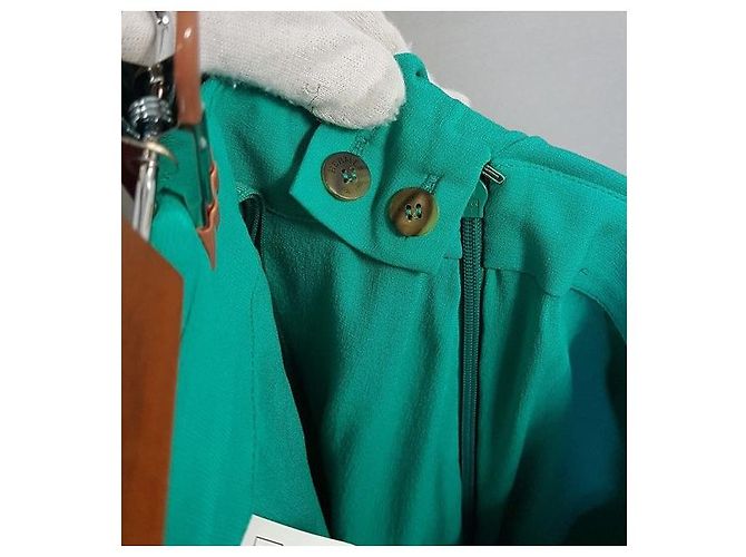 Hermès Gonna di seta Verde - vista 4