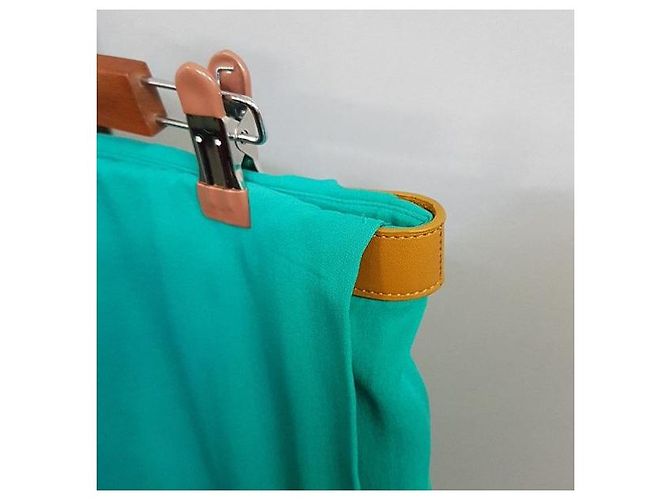 Hermès Gonna di seta Verde - vista 7