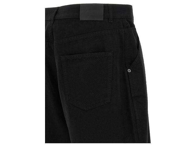 Saint Laurent Bermuda baggy in twill di cotone Nero - vista 7