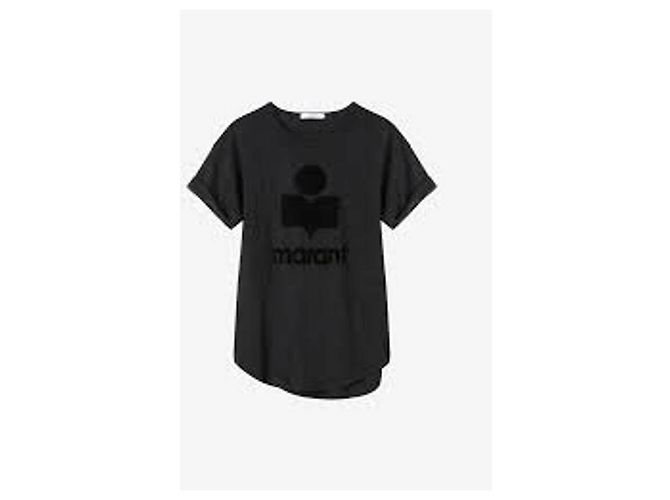 Isabel Marant Leinen T-Shirt mit Logo - Ansicht 4
