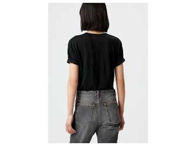 Isabel Marant Leinen T-Shirt mit Logo - Ansicht 6