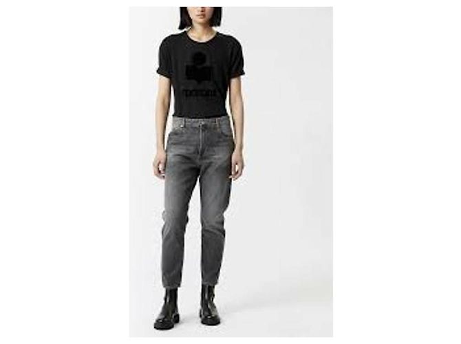 Isabel Marant Leinen T-Shirt mit Logo - Ansicht 7