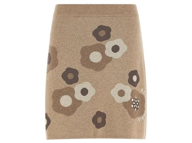 Kenzo Gonna Mini Ricamata Marrone - vista 4