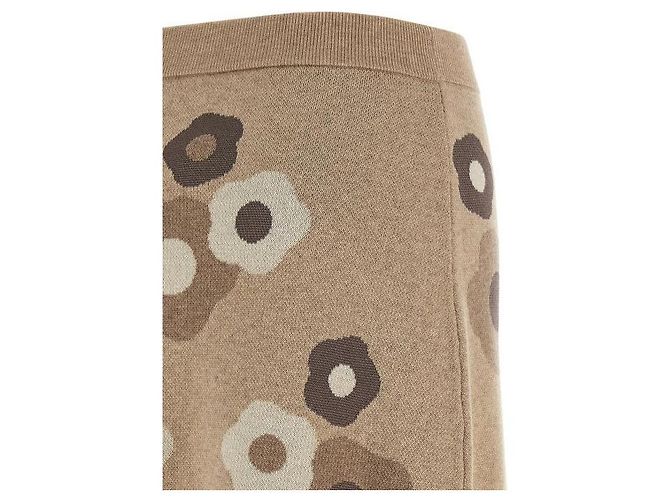 Kenzo Gonna Mini Ricamata Marrone - vista 7